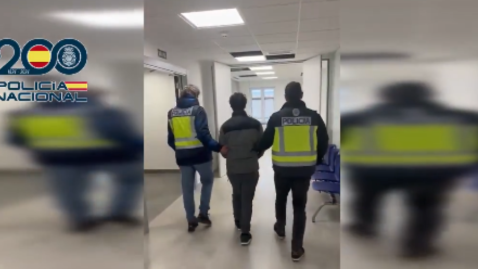 Imagen distribuida por la Policía Nacional del detenido por estos hechos