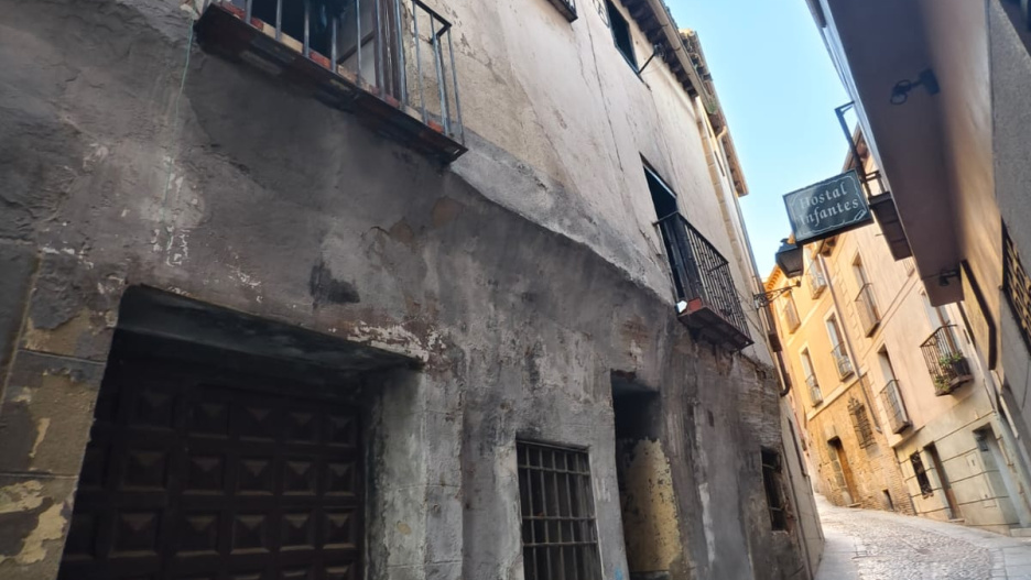 Vivienda afectada por el incendio en Toledo capital