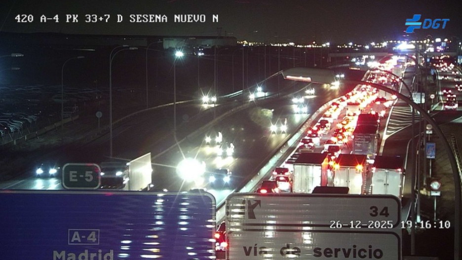 Imagen de las cámaras de la DGT de la A4 a su paso por la provincia de Toledo