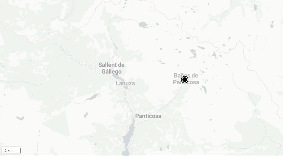 El alud ha caído en las inmediaciones del Balneario de Panticosa.

REMITIDA / HANDOUT por ELABORACIÓN PROPIA
Fotografía remitida a medios de comunicación exclusivamente para ilustrar la noticia a la que hace referencia la imagen, y citando la procedencia de la imagen en la firma
29/12/2025