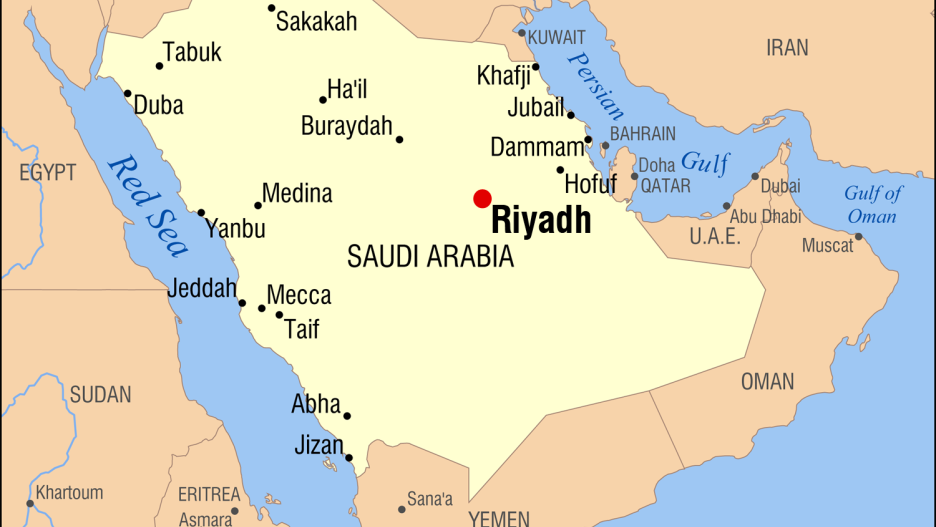 Mapa de Arabia Saudí