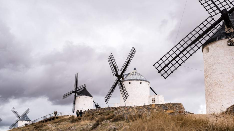 Molinos de viento en Consuegra, Toledo.