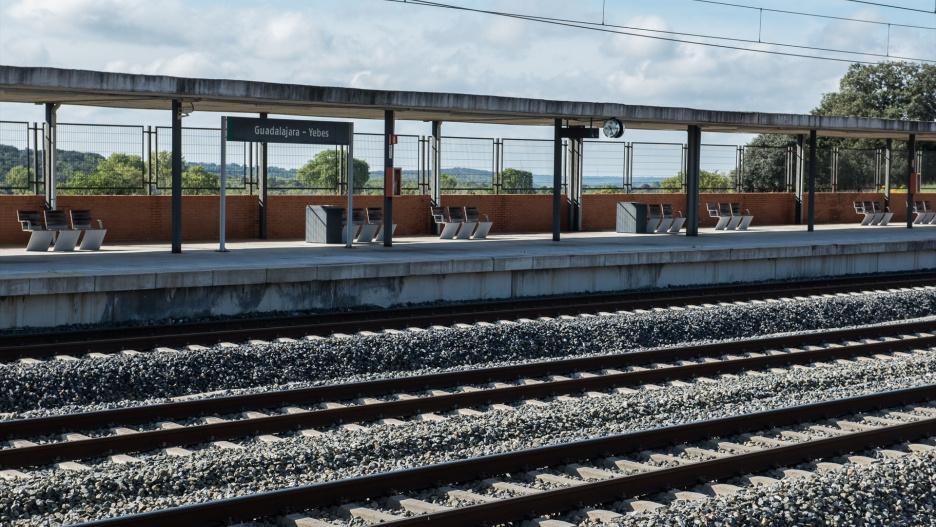 La estación de trenes Guadalajara-Yebes de AVE.