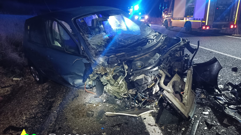 Así quedaron los vehículos accidentados este domingo.