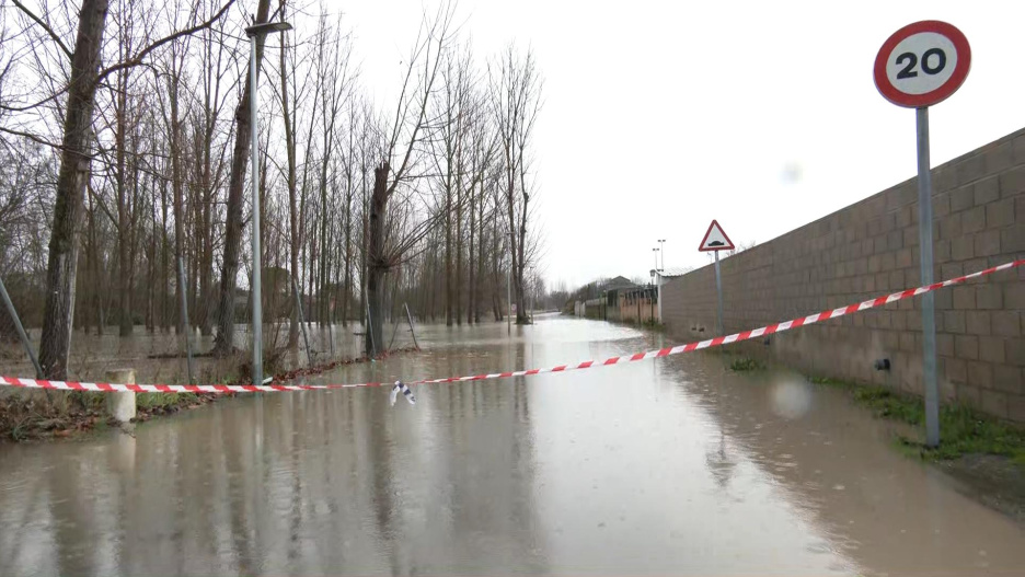 Zona afectada de Escalona por la crecida del Alberche