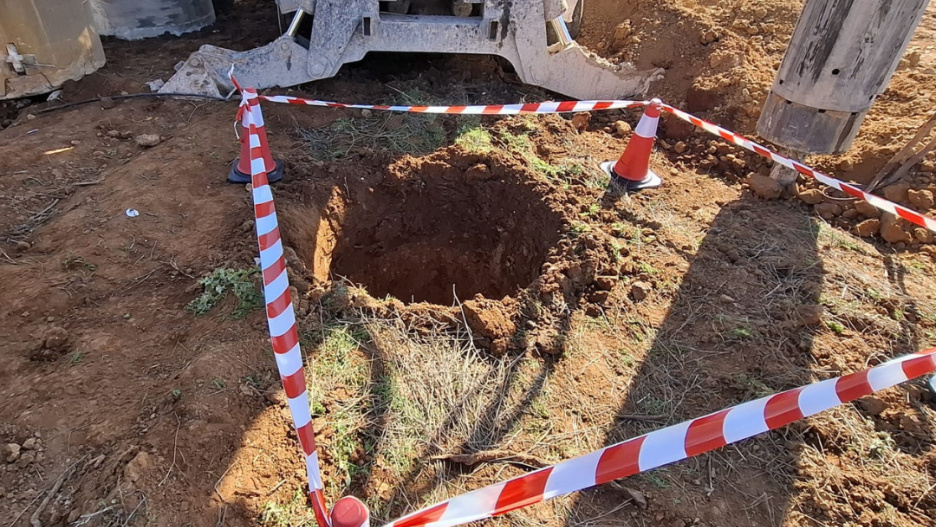 Pozo al que ha caído un trabajador en Malagón (Ciudad Real)