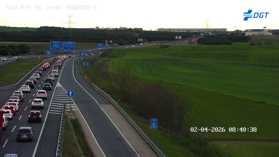 Tráfico en Lucillos (Toledo) en la A-4 sentido Badajoz