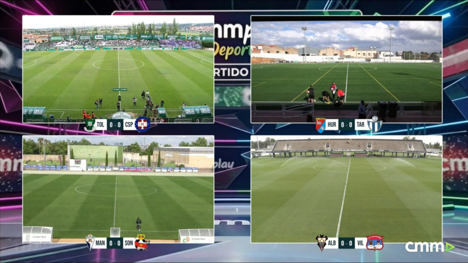 Canal multipartido de CMMPlay durante la penúltima jornada de liga en Tercera RFEF