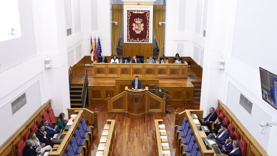 Pleno en las Cortes de Castilla-La Mancha.