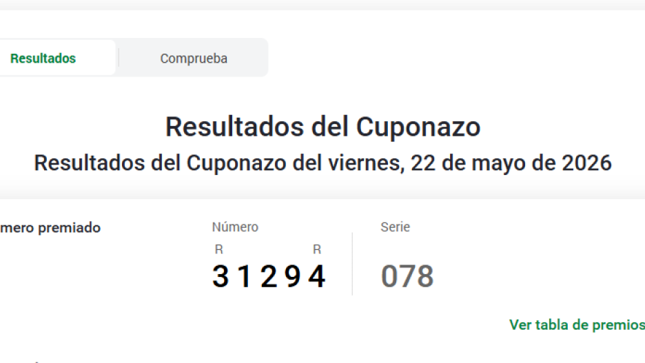 CUPONAZO DE LA ONCE 22 MAYO SONSECA