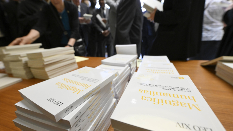 (Foto de ARCHIVO)
May 25, 2026, Vatican City, VATICAN CITY: Pope Leo XIV during the presentation of Magnifica Humanitas, his first encyclical letter ''on the protection of the human person in the age of artificial intelligence.'' The document bears the Pope's signature on May 15, the 135th anniversary of the promulgation of Pope Leo XIII's encyclical Rerum Novarum, Vatican City, Vatican, 25 May 2026..ANSA/US VATICAN MEDIA +++ NPK +++ NO SALES, EDITORIAL USE ONLY

Europa Press/Contacto/Us Vatican Media
25/5/2026