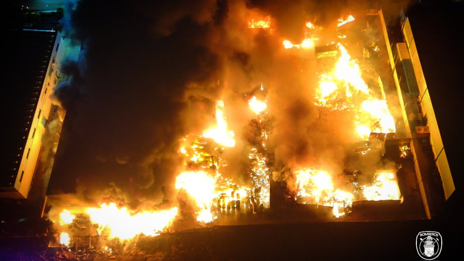 Incendio en la nave de Marchamalo.
