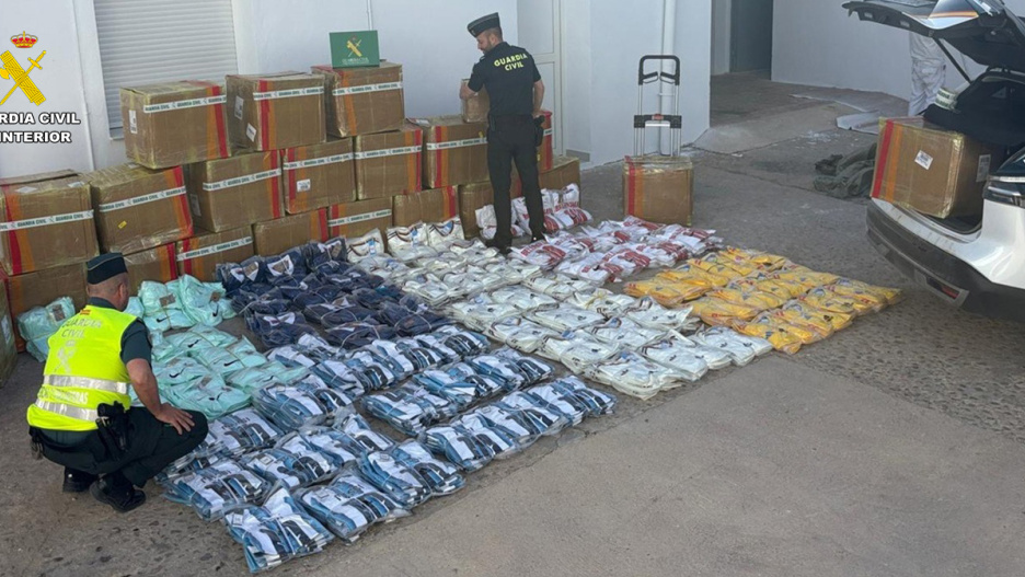 Material incautado en Albacete.