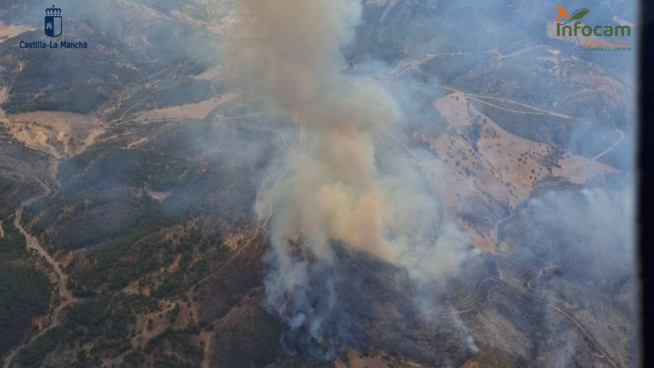 Incendio forestal en Calzada de Calatrava (Ciudad Real)