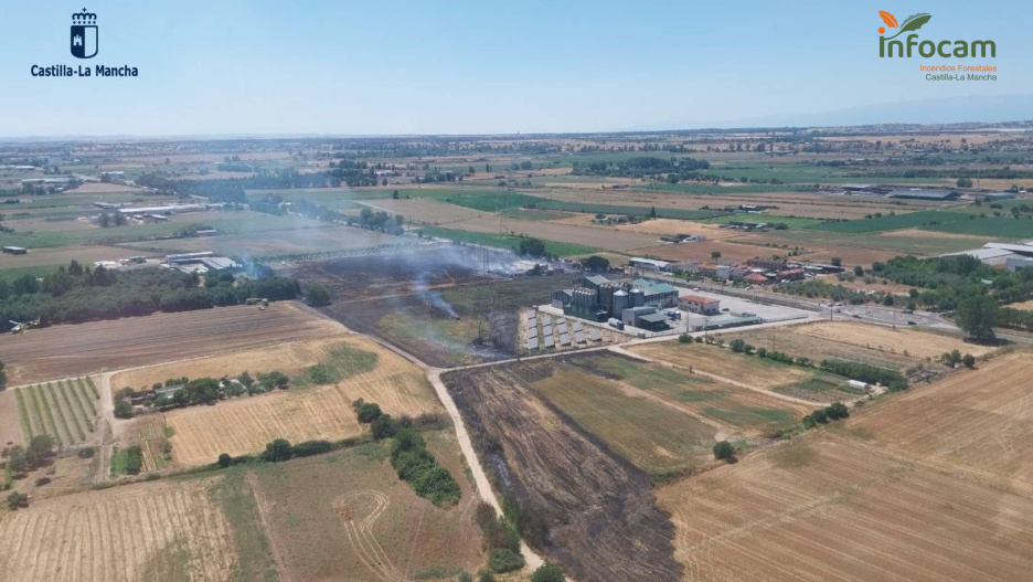 Desciende a Nivel 0 el incendio en Talavera de la Reina. Reabre la carretera CM-40101