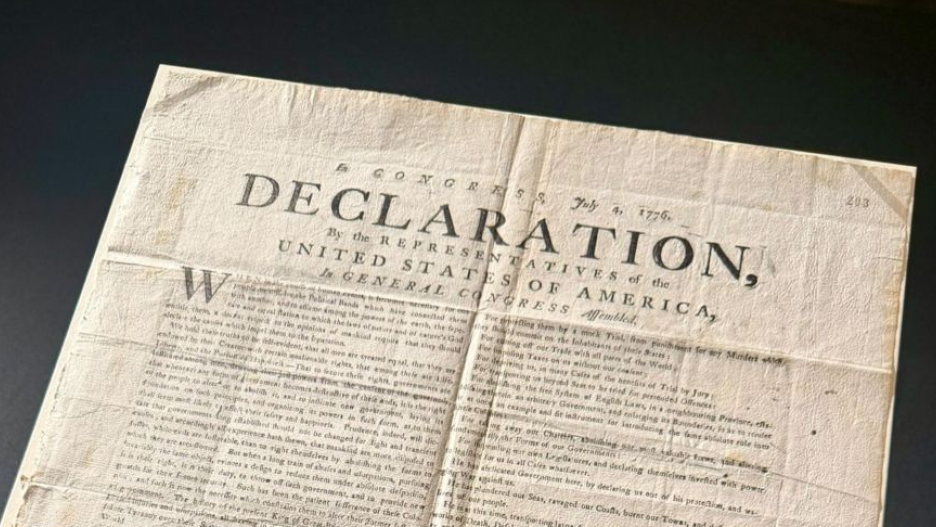 Copia de la Declaración de Independencia de Estados Unidos