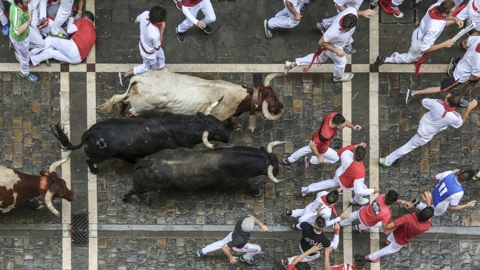 Encierro de San Fermín en Pamplona