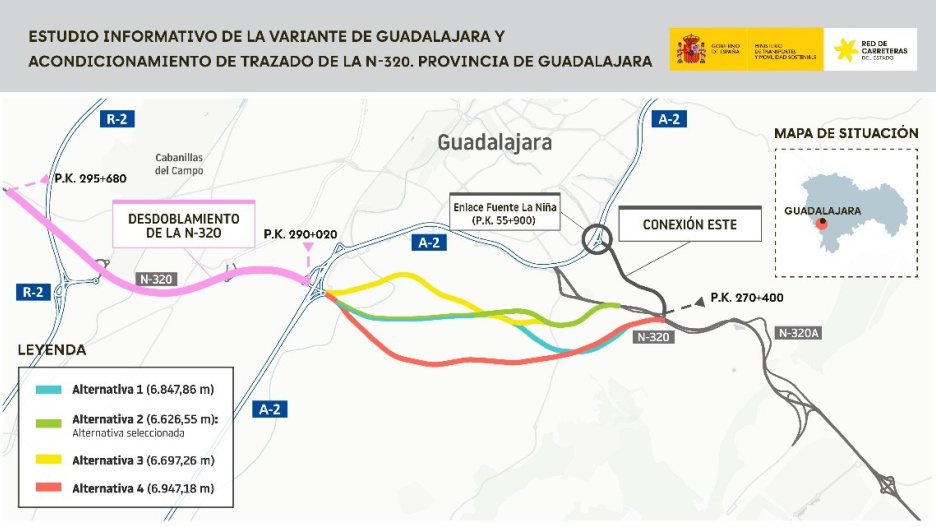 Estudio informativo de la variante de Guadalajara y acondicionamiento de la N-320