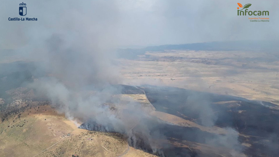 Avance incendio Hinojosas de Calatrava, Ciudad Real