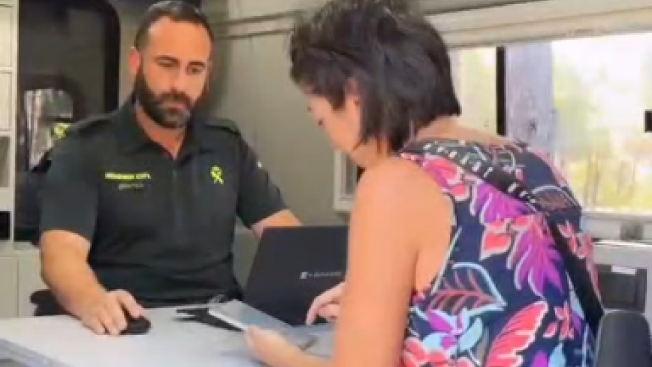 Oficina de afectados por el incendio de Almorox (Toledo)