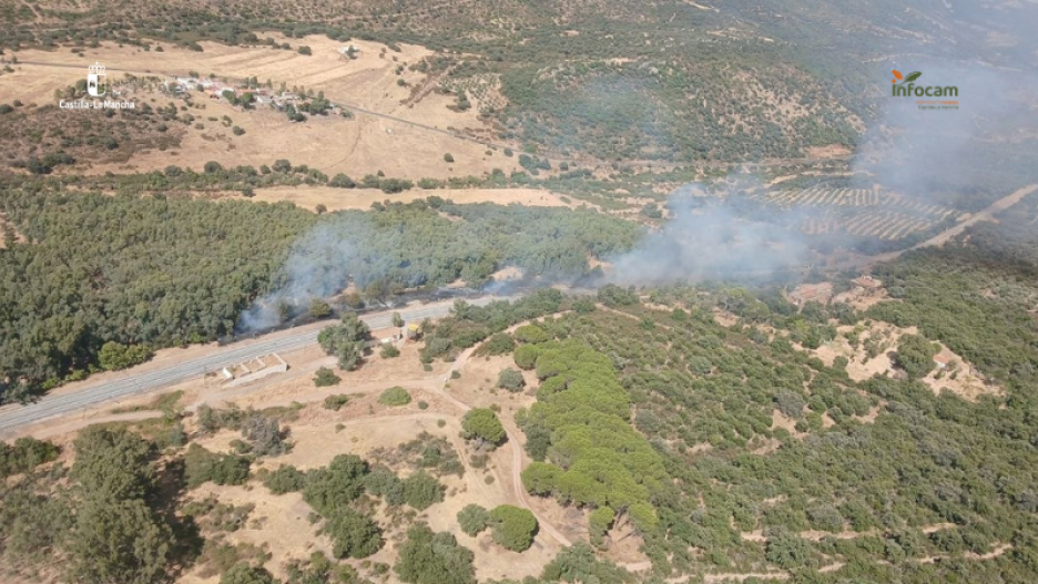 Incendio forestal en Almodóvar del Campo (Ciudad Real)
