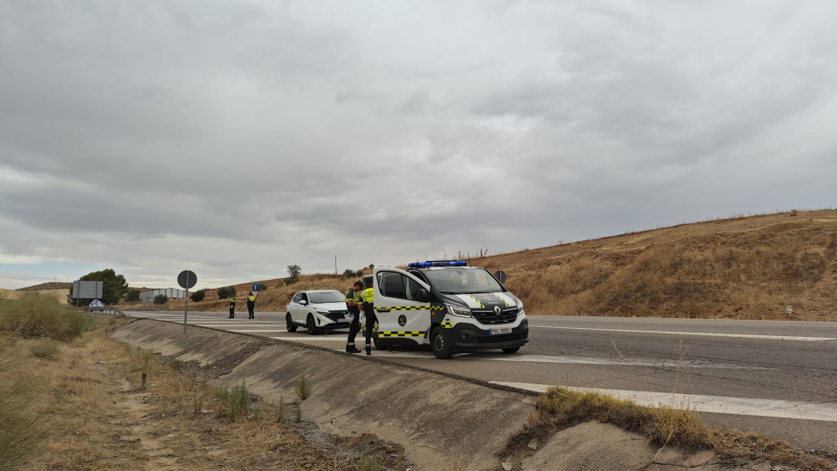 Control de velocidad en Albarreal de Tajo.