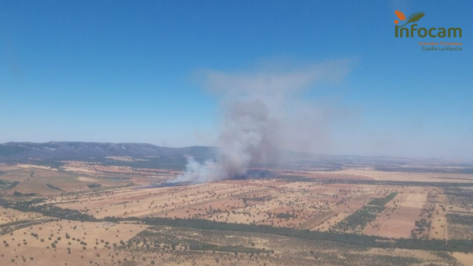 Incendio forestal en Riofrío del Llano (Guadalajara)