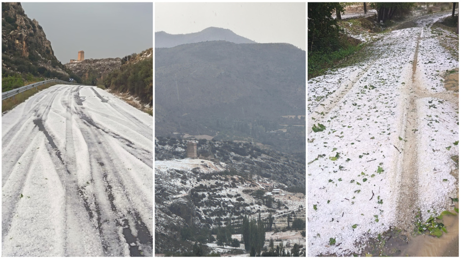Granizadas en la zona de Nerpio, Albacete
