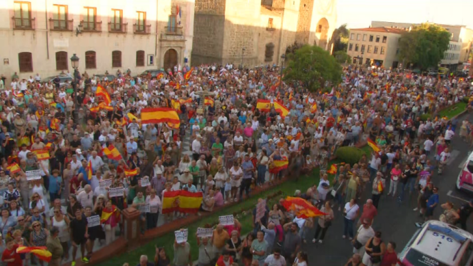 Imagen de la concentración en apoyo a Ceuta en Talavera de la Reina
