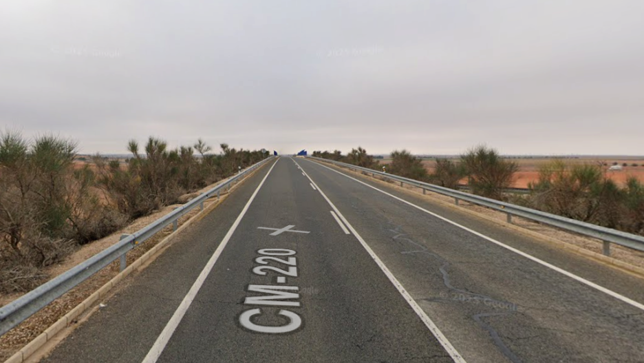 Lugar del accidente en La Gineta (Albacete)