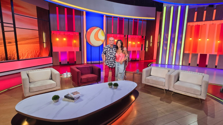 Ramón García y Gloria Santoro en el nuevo plató de En Compañía