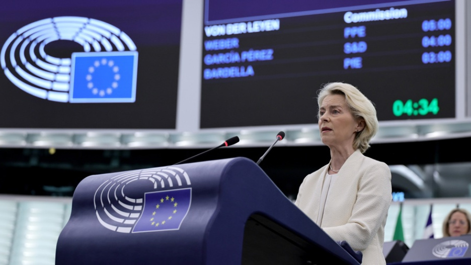 Ursula von der Leyen durante el Debate del Estado de la Unión.