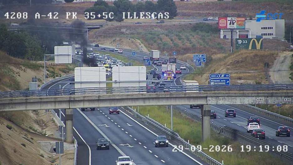 incendio vehículo A-42