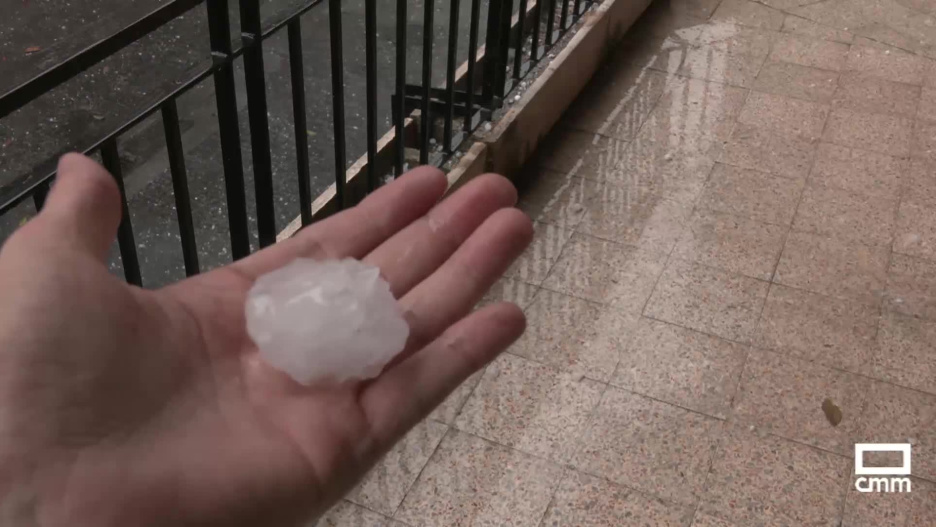 Tamaño del granizo caído en Talavera de la Reina.