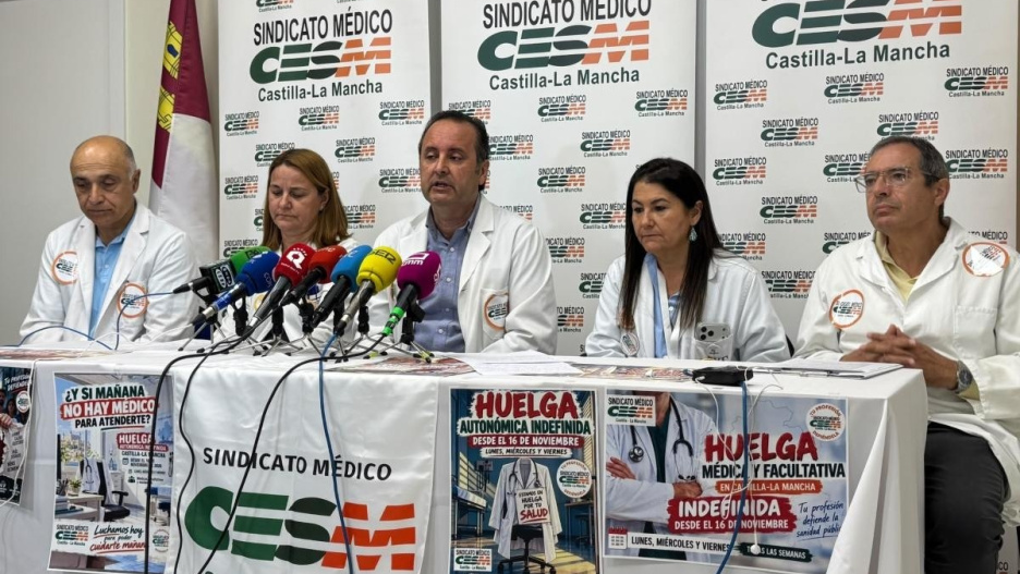 Los médicos de Castilla-La Mancha anuncian una huelga indefinida desde el 16 de noviembre.

EUROPA PRESS
27/10/2026