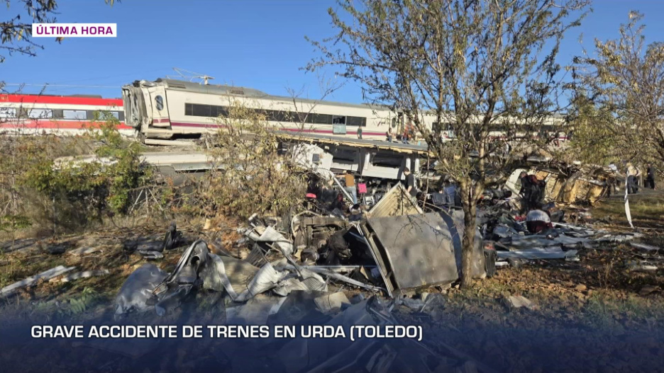 Imagen de la zona del accidente ferroviario en Urda (Toledo)